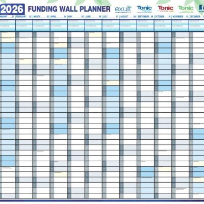 2026 Funding Wall Planner - includes FREE postage and packaging